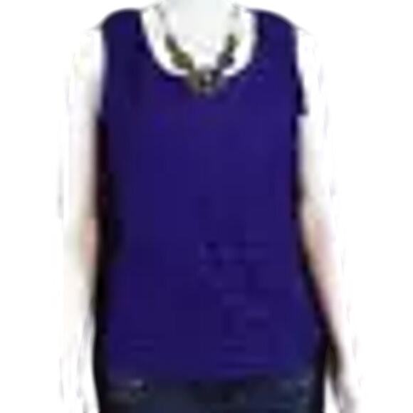 Vintage Jason Maxwell Purple Medium top blouse USA made ruffled sleeveless - Picture 4 of 4